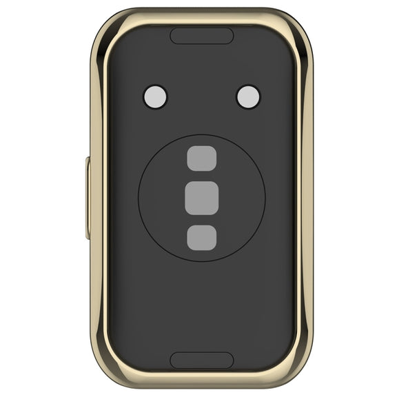 For Huawei Band 8 Full Coverage TPU Electroplating Watch Protective Case(Light Gold)