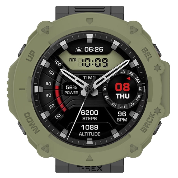 For Amazfit T-Rex Ultra Armor Hollow Watch Protective Case(Green)