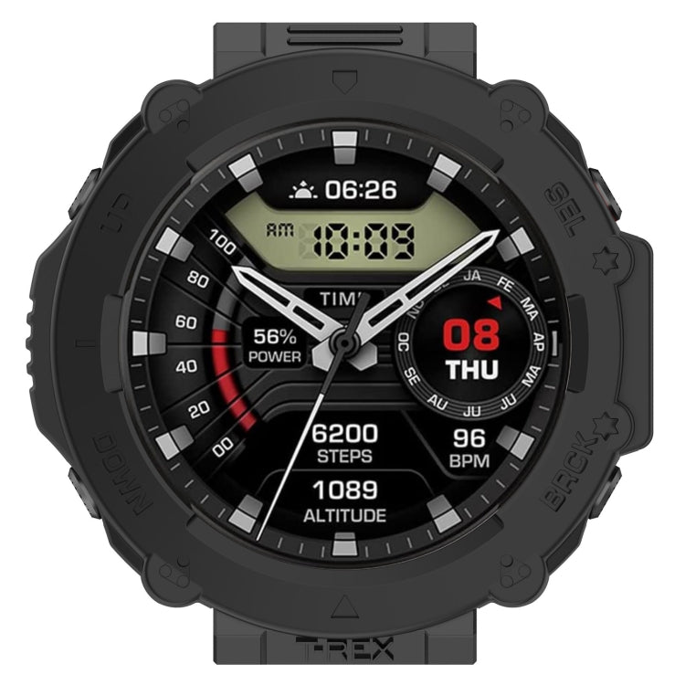For Amazfit T-Rex Ultra Armor Hollow Watch Protective Case(Black)