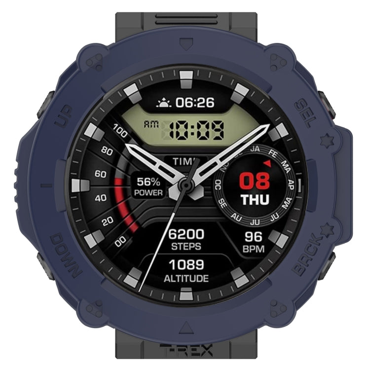 For Amazfit T-Rex Ultra Armor Hollow Watch Protective Case(Midnight Blue)