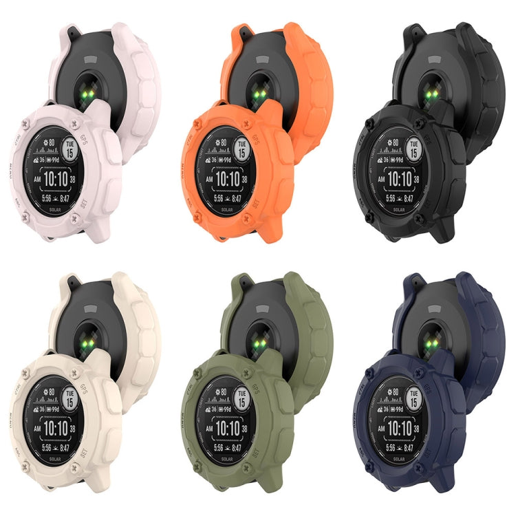 For Garmin Instinct 2X Armor Hollow Watch Protective Case(Midnight Blue)