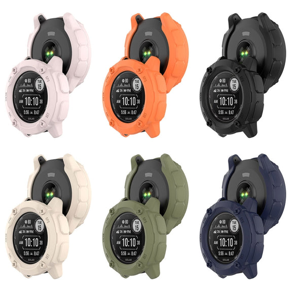 For Garmin Instinct 2X Armor Hollow Watch Protective Case(Midnight Blue)