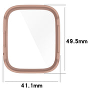 For Redmi Watch 3 Lite PC + Tempered Film Integrated Watch Protective Case(Black)
