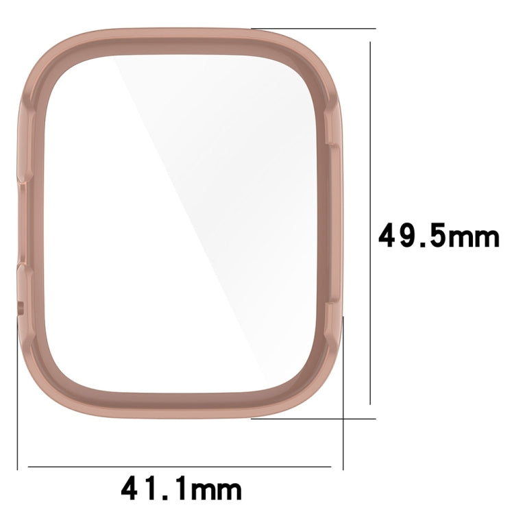 For Redmi Watch 3 Lite PC + Tempered Film Integrated Watch Protective Case(Pine Green)