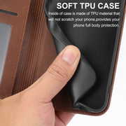 For Xiaomi Redmi 13C Cubic Grid Calf Texture Magnetic Leather Phone Case(Brown)