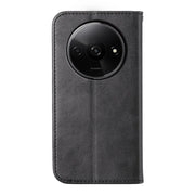 For Xiaomi Redmi A3 Cubic Grid Calf Texture Magnetic Leather Phone Case(Black)