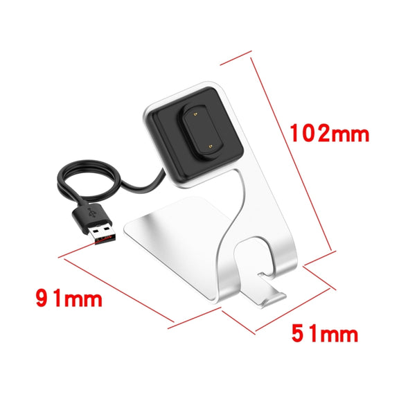For Amazfit T-Rex Ultra Rotatable Smart Watch Charger Metal Dock Charger Bracket(Grey)