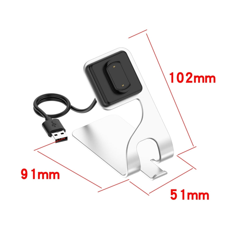 For Amazfit T-Rex Ultra Rotatable Smart Watch Charger Metal Dock Charger Bracket(Grey)