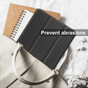 For Samsung Galaxy Tab S10 Ultra / S9 Ultra Custer Pure Color 3-Fold Holder Smart Leather Tablet Case(Black)