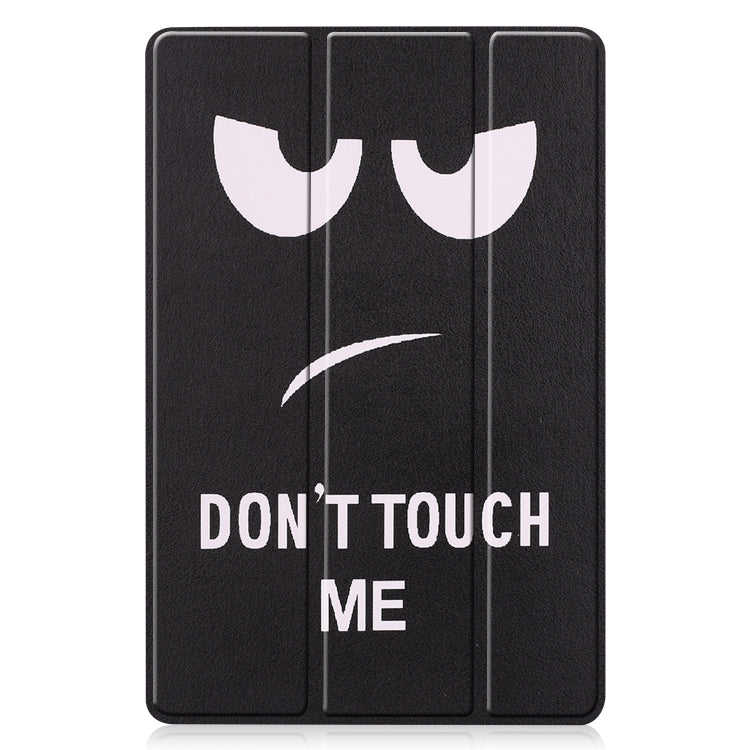 For Samsung Galaxy Tab S9 Custer Painted 3-Fold Holder Smart Leather Tablet Case(Big Eye Me)
