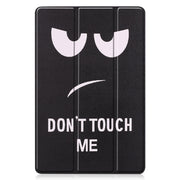For Samsung Galaxy Tab S9 Custer Painted 3-Fold Holder Smart Leather Tablet Case(Big Eye Me)