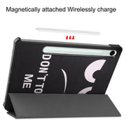 For Samsung Galaxy Tab S9 FE Custer Painted 3-Fold Holder Smart Leather Tablet Case(Big Eye Me)