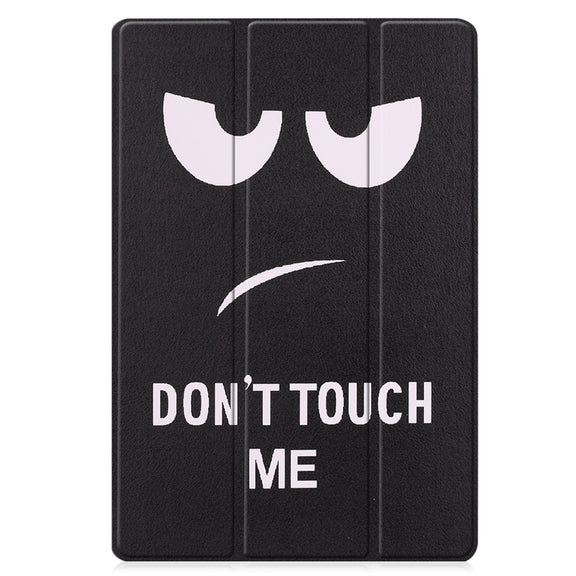 For Samsung Galaxy Tab S9 FE+ / S10+ Custer Painted 3-Fold Holder Smart Leather Tablet Case(Big Eye Me)