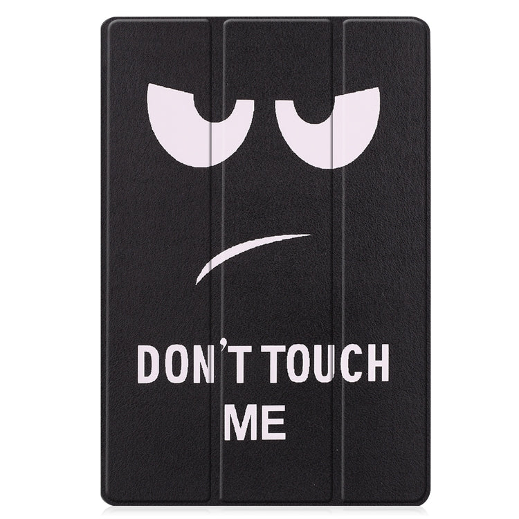 For Samsung Galaxy Tab S9 FE+ / S10+ Custer Painted 3-Fold Holder Smart Leather Tablet Case(Big Eye Me)