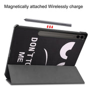 For Samsung Galaxy Tab S9 FE+ / S10+ Custer Painted 3-Fold Holder Smart Leather Tablet Case(Big Eye Me)