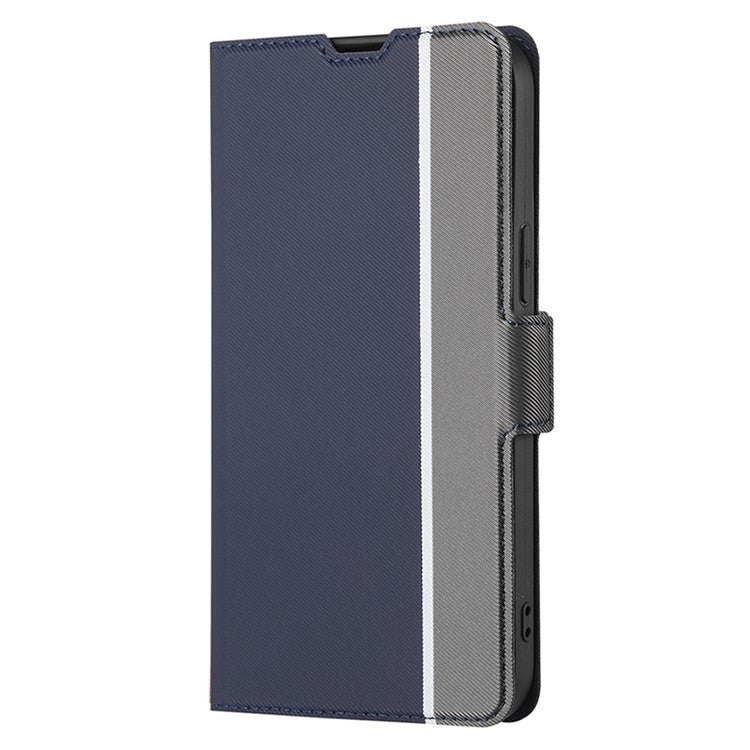 For Honor Magic6 Pro Twill Texture Side Button Leather Phone Case(Blue)