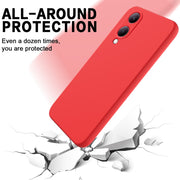 For vivo Y17s 4G Pure Color Liquid Silicone Shockproof Phone Case(Red)