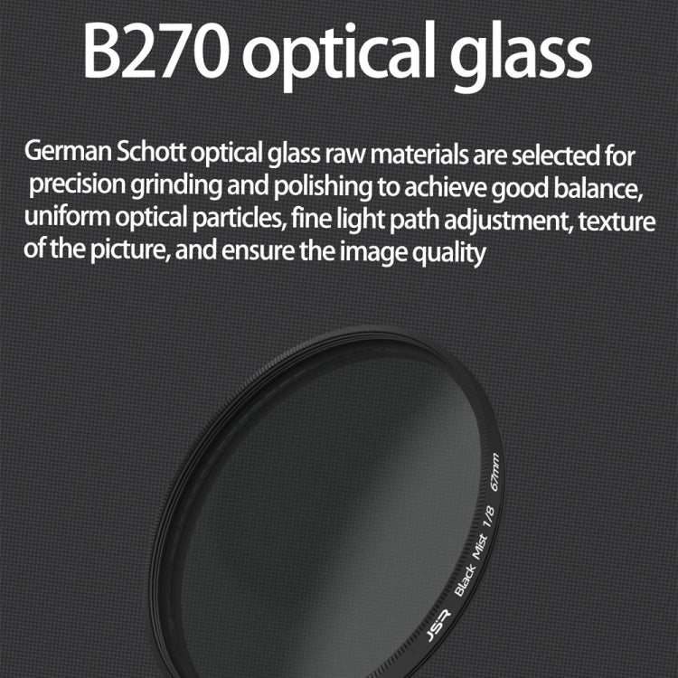 JSR Black Mist Filter Camera Lens Filter, Size:49mm(1/4 Filter)