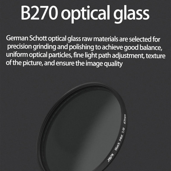 JSR Black Mist Filter Camera Lens Filter, Size:49mm(1/4 Filter)
