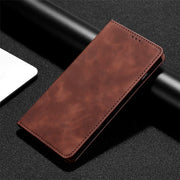For vivo Y03 4G Skin Feel Magnetic Leather Phone Case(Dark Brown)