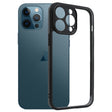 For iPhone 12 Pro Frosted TPU + Transparent PC Phone Case(Black) - free shipping - PMC TechLife - Order now!