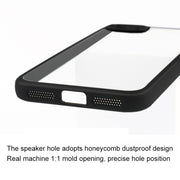 For iPhone SE 2022 / 2020 / 8 / 7 Frosted TPU + Transparent PC Phone Case(Black)
