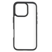 For iPhone 16 Pro Max Frosted TPU + Transparent PC Phone Case(Black)