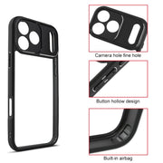 For iPhone 17 Pro Frosted TPU + Transparent PC Phone Case(Black)