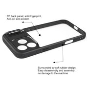 For iPhone 17 Pro Frosted TPU + Transparent PC Phone Case(Black)