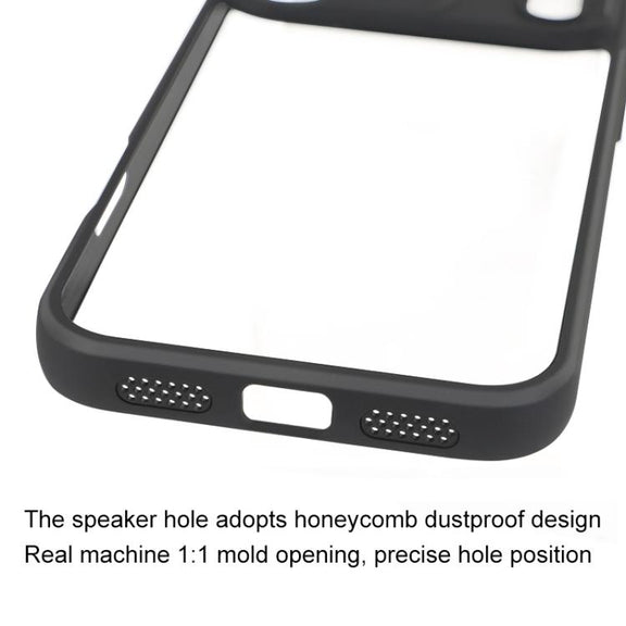 For iPhone 17 Pro Frosted TPU + Transparent PC Phone Case(Black)