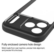 For iPhone 17 Pro Frosted TPU + Transparent PC Phone Case(Black)