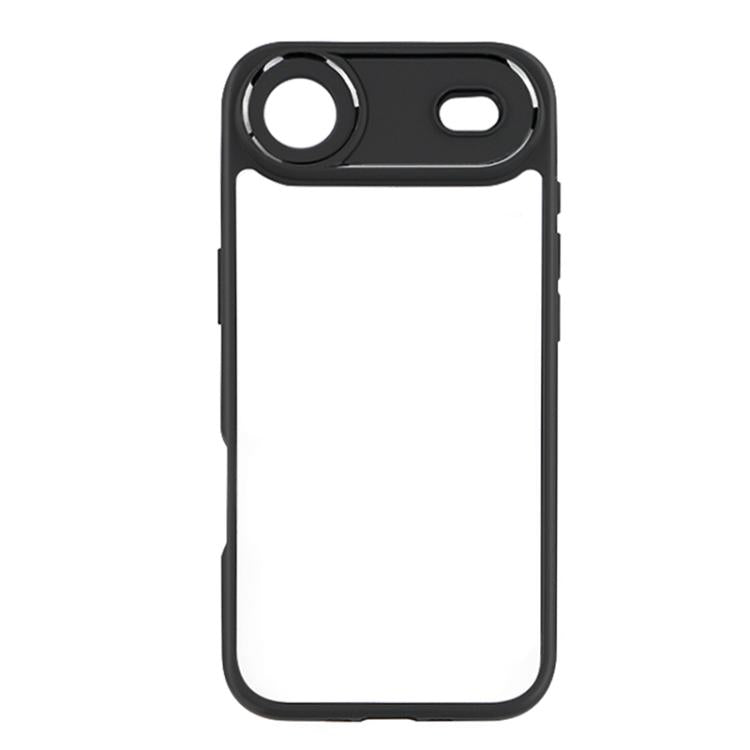 For iPhone 17 Air Frosted TPU + Transparent PC Phone Case(Black)