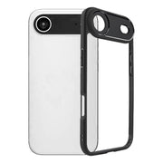 For iPhone 17 Air Frosted TPU + Transparent PC Phone Case(Black)