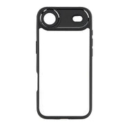 For iPhone 17 Air Frosted TPU + Transparent PC Phone Case(Black)