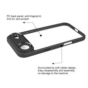 For iPhone 17 Air Frosted TPU + Transparent PC Phone Case(Black)
