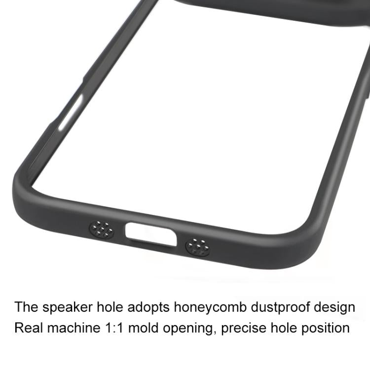 For iPhone 17 Air Frosted TPU + Transparent PC Phone Case(Black)