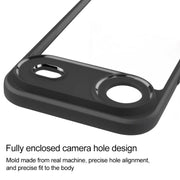 For iPhone 17 Air Frosted TPU + Transparent PC Phone Case(Black)