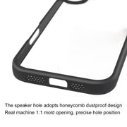 For iPhone 17 Frosted TPU + Transparent PC Phone Case(Black)
