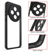 For vivo X200 Frosted TPU + Transparent PC Phone Case(Black)