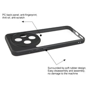 For vivo X200 Frosted TPU + Transparent PC Phone Case(Black)