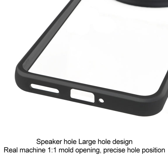 For vivo X200 Frosted TPU + Transparent PC Phone Case(Black)