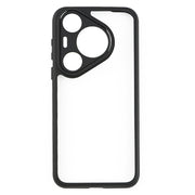 For Huawei Pura 70 Frosted TPU + Transparent PC Phone Case(Black)