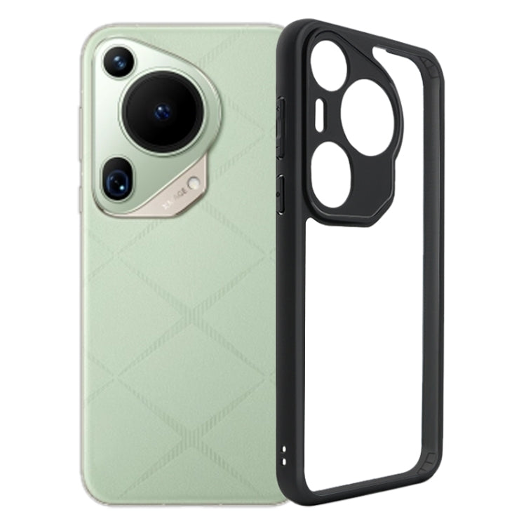 For Huawei Pura 70 Ultra Frosted TPU + Transparent PC Phone Case(Black)