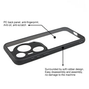 For Huawei Pura 70 Ultra Frosted TPU + Transparent PC Phone Case(Black)