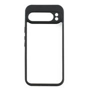 For Google Pixel 9 Frosted TPU + Transparent PC Phone Case(Black)