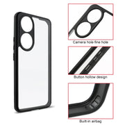 For Honor 90 Frosted TPU + Transparent PC Phone Case(Black)
