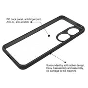 For Honor 90 Frosted TPU + Transparent PC Phone Case(Black)