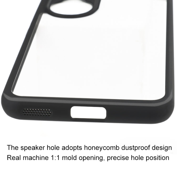 For Honor 90 Frosted TPU + Transparent PC Phone Case(Black)