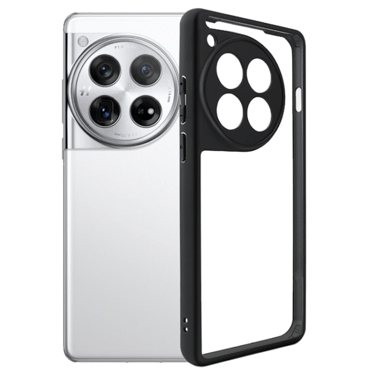 For OnePlus 12 Frosted TPU + Transparent PC Phone Case(Black)