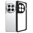 For OnePlus 12 Frosted TPU + Transparent PC Phone Case(Black) - OnePlus Cases by PMC TechLife | Online Shopping South Africa | PMC TechLife